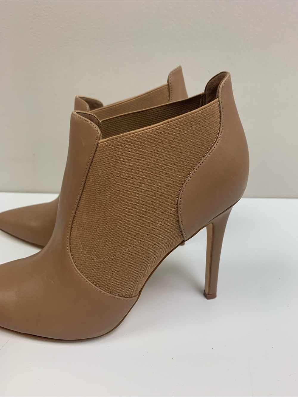Nine West Tan Pointed-Toe Stiletto Ankle Boots - Picture 4 of 6
